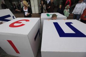 Presentation of the greatest Ukrainian alphabet from blocks