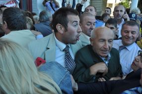 Collision between supporters of “Batkivshchina” and the Party of Regions 