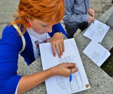 Участница акции