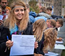 Участница акции