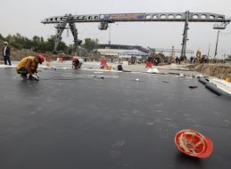 Construction of the metro station "Hippodrome"