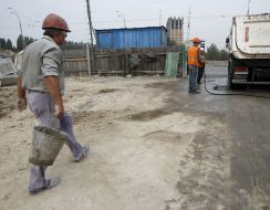 Construction of the metro station "Hippodrome"