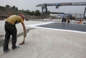 Construction of the metro station "Hippodrome"