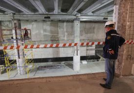 Construction of the metro station "Hippodrome"