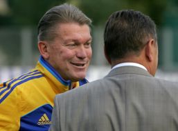 Oleg Blohin and Anatoliy Konkov