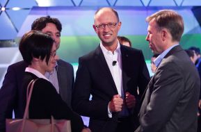 Arseniy Yatsenyuk, Oleg Medvedev, and Sergey Sobolev