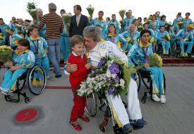 Valeriy Sushkevich with his son