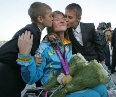 Natalya Prolоgaeva with sons