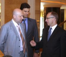Aleksandr Turchinov, Mikhail Livinskiy and Ian Tombinsky