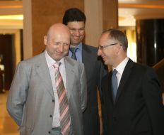 Aleksandr Turchinov, Mikhail Livinskiy and Ian Tombinsky