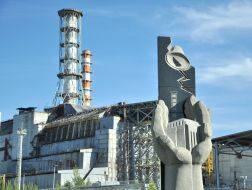 Monument to the lost workers of Chernobyl nuclear power plant