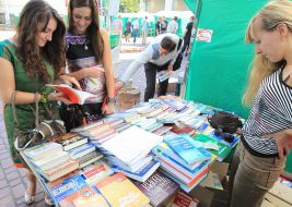 Girls consider books