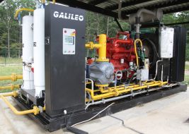 A gas compressor unit