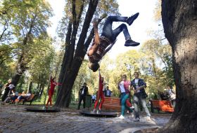 Participant of flash mob