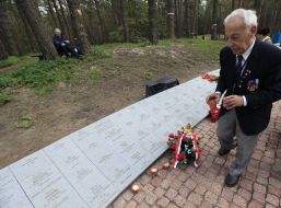 The veteran puts candles