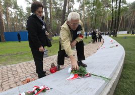 Participants of opening of Memorial of victims of totalitarianism