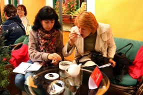Women at the opening of the museum