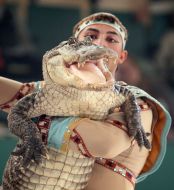 Yuriy Matvienko with Nile crocodile