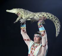Yuriy Matvienko with Nile crocodile