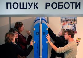 Visitors to the fair being tested