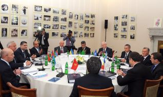 Participants of the meeting of the Council of Heads of Government of the CIS countries