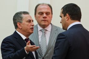 Vitaliy Zakharchenko, Mikhail Kulinyak and Boris Kolesnikov