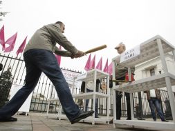 Participant of the action of protest