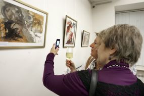 A visitors of the exhibition