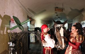 Сircus artists behind the scenes