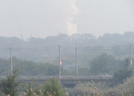 View on tightened smog Mariupol