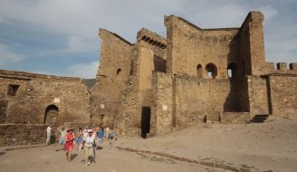 Tourists at the Genoese fortress