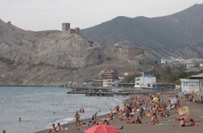 View of the towers of Genoese fortress
