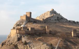 View of the towers of Genoese fortress