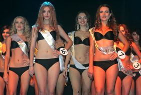 Participants of competition of beauty, resourcefulness and talent «StudMiss Ukraine»