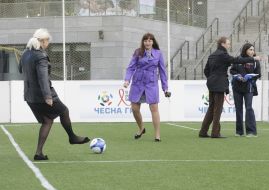 Participants opening of football field play football