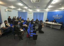 The press conference participants