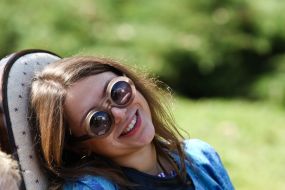 Girl with sunglasses