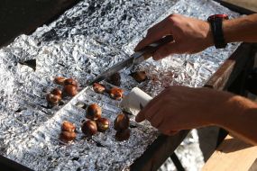 Cooking chestnuts on Eco-Chic-Party 5