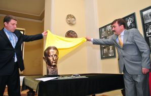 Busts of Roman Shukhevych