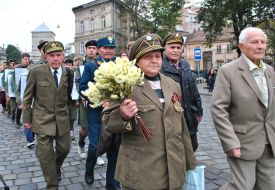Participants of March of glory of the Ukrainian Insurgent Army