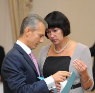 Valery Khoroshkovsky and Irina Akimova