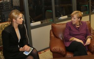 Yevgeniya Timoshenko and Angela Merkel