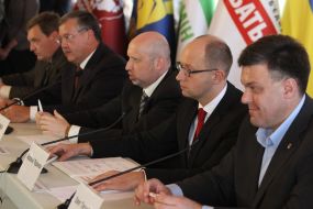 Signing of agreement about creation of coalition in new composition of Ukrainian parliament