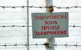 Barbed wire and plate