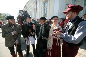 Participants of opening of museum of Crimea war history 