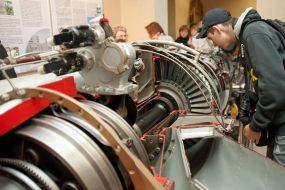 Visitor to the Museum of Aviation