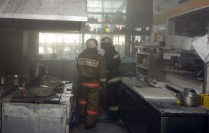 Burnt kitchen area