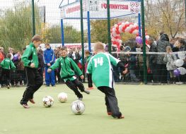 Boys playing with balls