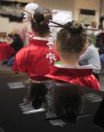 Participants of the exhibiting "Evening kimono"