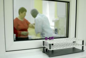 Stand with test tubes